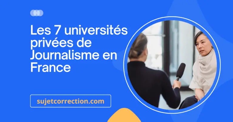Les 7 universités privées de Journalisme en France
