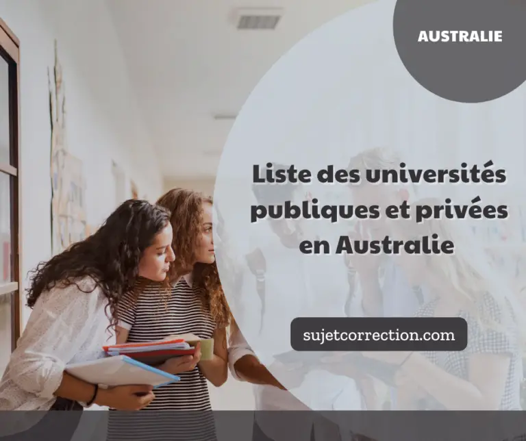 Liste des universités publiques et privées en Australie 