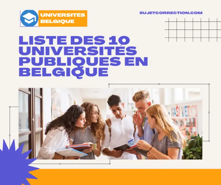 liste des 10 universités publiques en Belgique