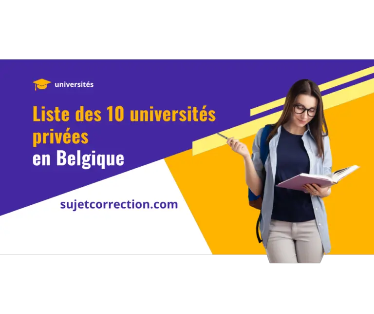 Liste des 10 universités privées en Belgique